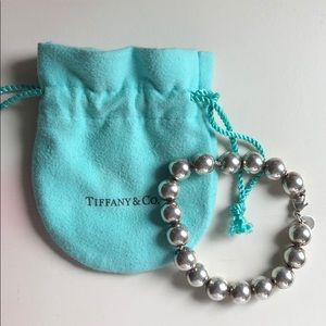 Tiffany &Co Sterling Silver Hardwear Ball Bracelet